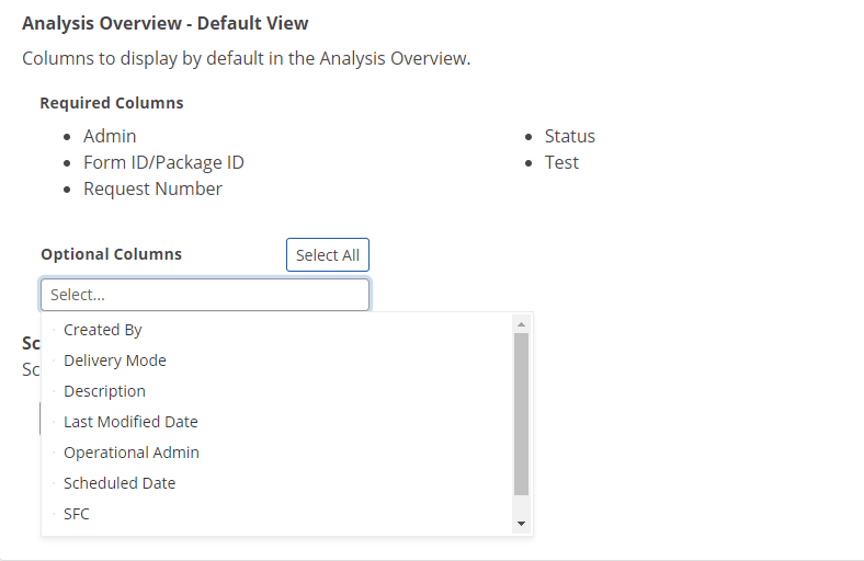 Analysis Overview - Default View