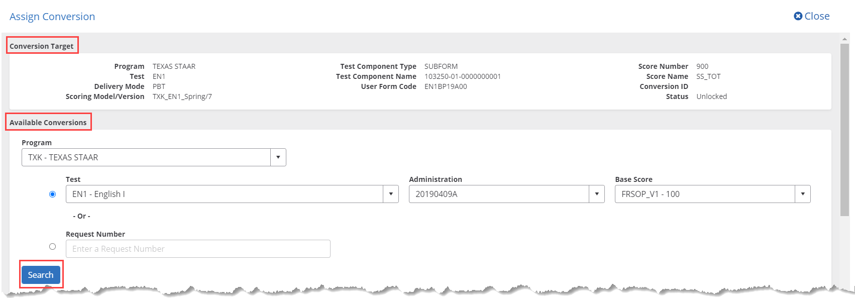 Assign Conversion Modal