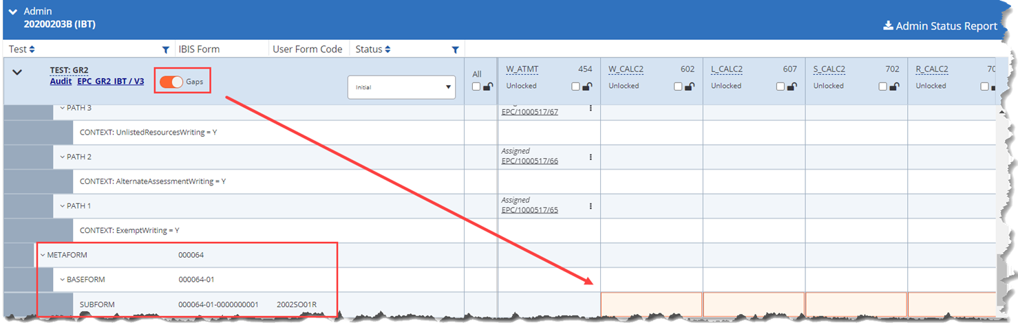 Context-Based Gaps View