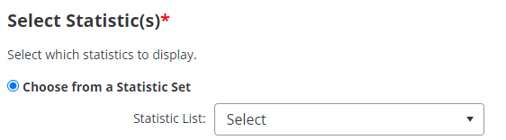 PARcore Add SRR Choose Statistic Set Option